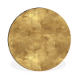 Industrieel - Textuur - Goud Wandcirkel aluminium klein 190 -3d