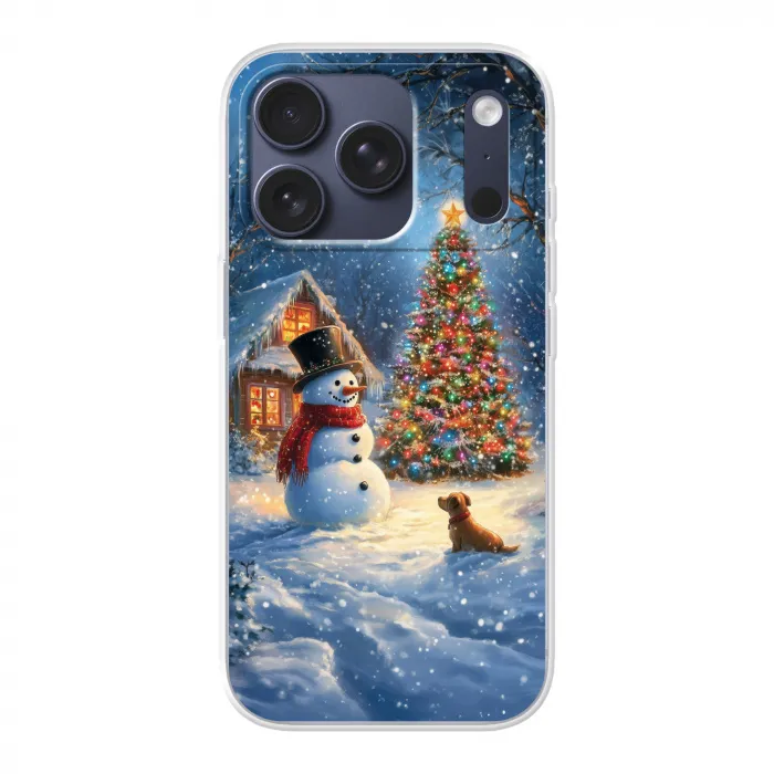 Kerstwonder - Winteravond - Kleurrijk Telefoonhoesje iPhone 17 Pro klein -3d