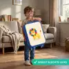 Leeuw - Manen - Kleurrijk Kinderkoffer - Blauw klein -sfeer2_NL