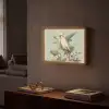 Gele kuifkaketoe - paradijsvogelbloemen - Groen Light Box met batterij (Wandlamp) middel -sfeer1