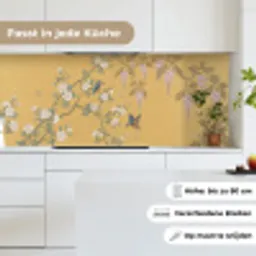 IJsvogels - Bloesem - Geel keuken achterwand 2 middel -sfeer4_DE