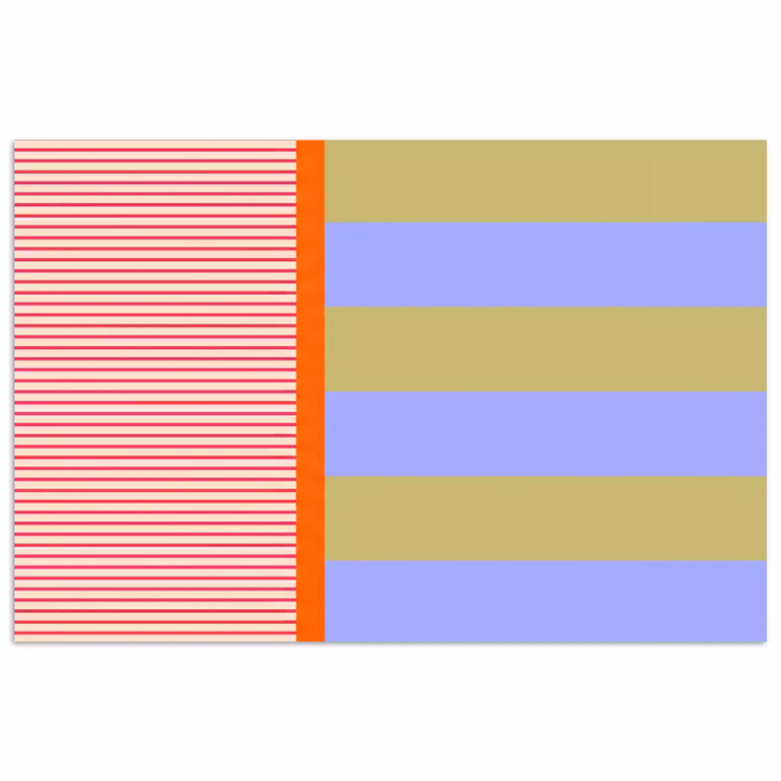 Abstract - Geometrie - Strepen - Blokken - Rood poster papier klein -3d
