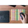 Ruit - Patroon - Kleurrijk muismat rubber klein 262 -toetsenbord