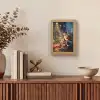 Kerstman - Haard - Donker Light Box met kabel (Tafellamp) klein -sfeer2