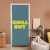 Chill out - Geel - Blauw deurposter klein -sfeer1