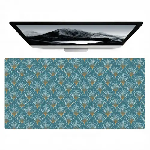 Symmetrisch - Patroon - Blauw Muismat XXL klein 681 -zzz3d