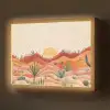 Landschap - Heuvels - Zonsondergang Light Box met batterij (Wandlamp) middel -z3d_website