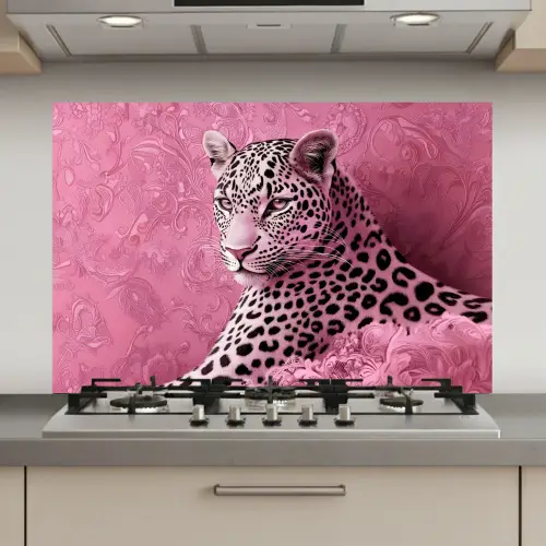 Panter - Luxe - Roze keuken achterwand spatscherm klein -3d_website