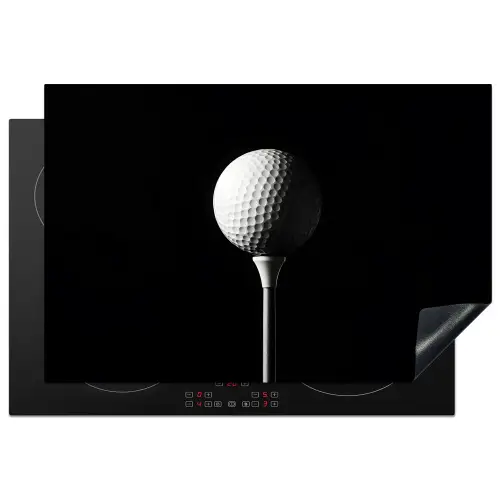 Golfbal - Minimalistisch - Wit Inductie beschermer vinyl 3mm klein -3d