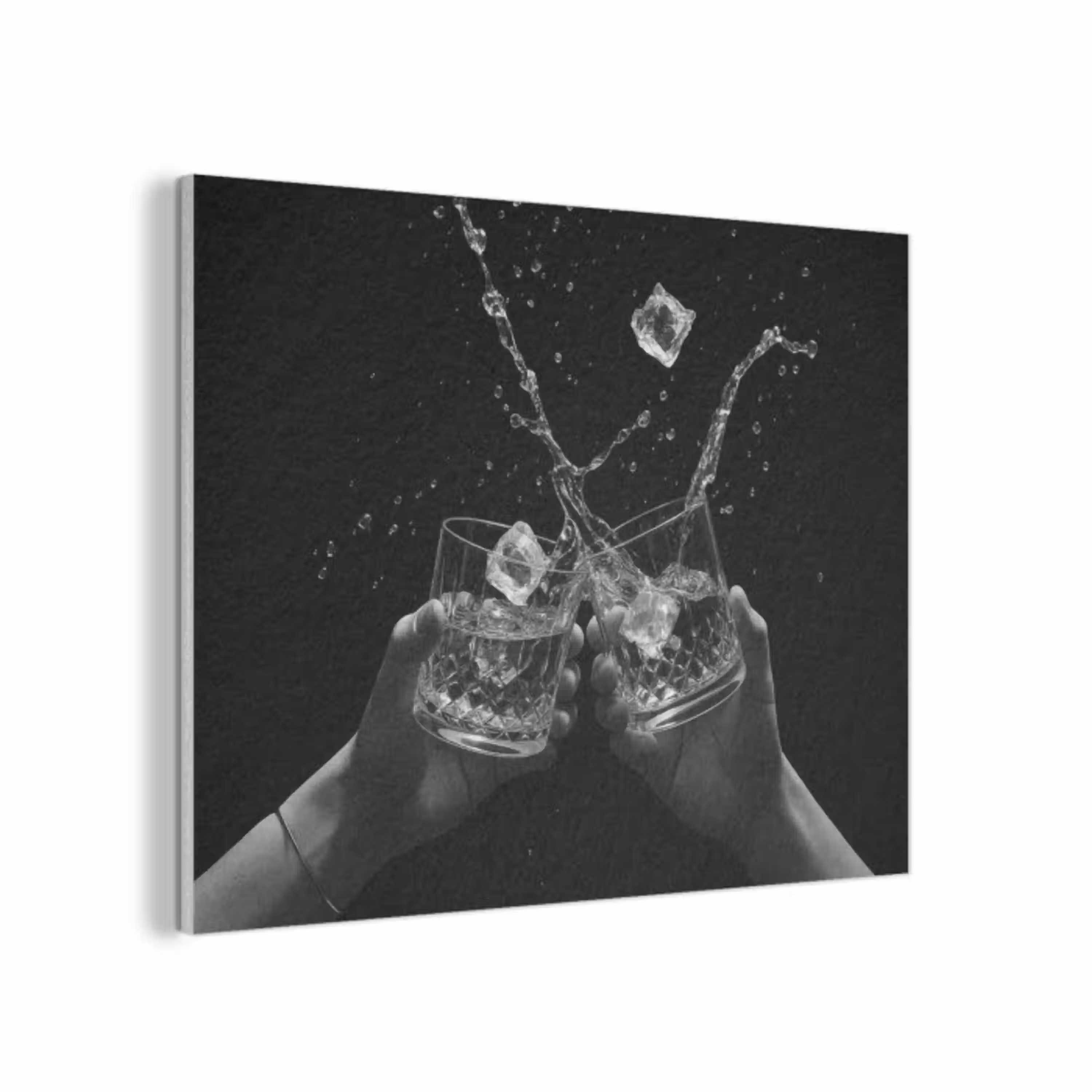 Whiskyglazen - Ijs - Spetters - Zwart PET vilt klein -3d