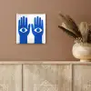 Handen - Twee - Ogen - Blauw plexiglas 5mm klein -sfeer5