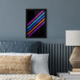 Esthetiek - Retro - Neon fotolijst zwart zonder passe partout klein -sfeer3