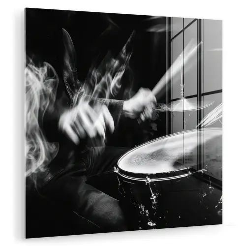 Drummer - Zwart - Drumstel plexiglas 5mm klein -zzzproduct_nieuw
