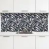 Bladvormen - Blauw - Patroon - Wit keuken achterwand 2 middel 871 -3d