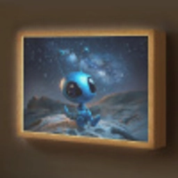 Ruimtewezen - Blauw - Galaxy Light Box met batterij (Wandlamp kind) middel -z3d_website