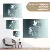 Kristal - Bloemen - Grijs tuinposter los doek klein -Xsfeer9_DE