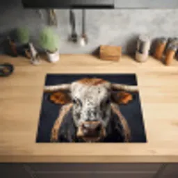Stier - Kleurrijk - Hoorns Inductie beschermer vinyl 3mm middel -sfeer5