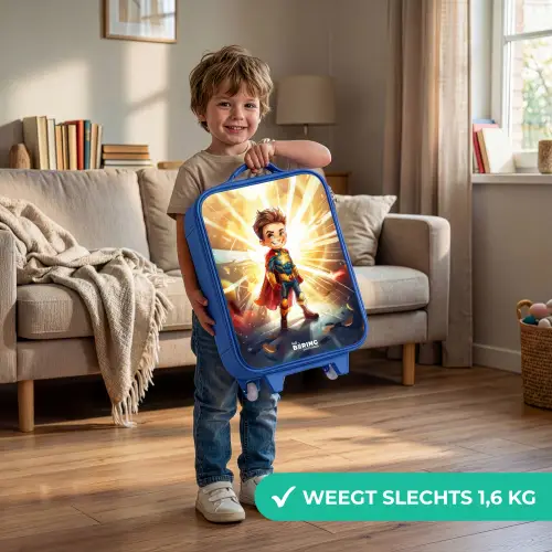 Gerard goldstar Kinderkoffer - Blauw klein -sfeer2_NL