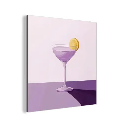 Cocktail - Paars - Minimalistisch - Citroen aluminium wit klein -3d