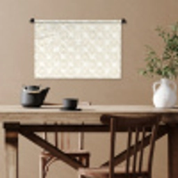 Abstract - Motief - Beige Wandkleed katoen klein 269 -sfeer6