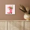 Cowboylaarzen - Roze - Boeket - Bloemen aluminium wit klein -sfeer4