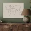 Wereldkaart - Simpel - Vliegtuig PET vilt klein -sfeer2