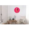 Schepijs - Roze - Hoorntje Wandcirkel aluminium klein -woonkamer