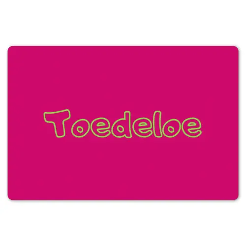 Toedeloe - Groen - Roze Placemat vinyl groot -zzsfeer1_Kitchenyeah-website