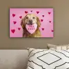 Hond - Kiss- Valentijn - Hartjes canvas 2cm klein -sfeer3