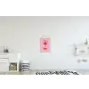 Pittig - Rood - Saus - Grafisch textielposter latten blank klein -kinderkamer