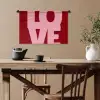 Love - Rood - Blokletters Wandkleed katoen klein -sfeer6