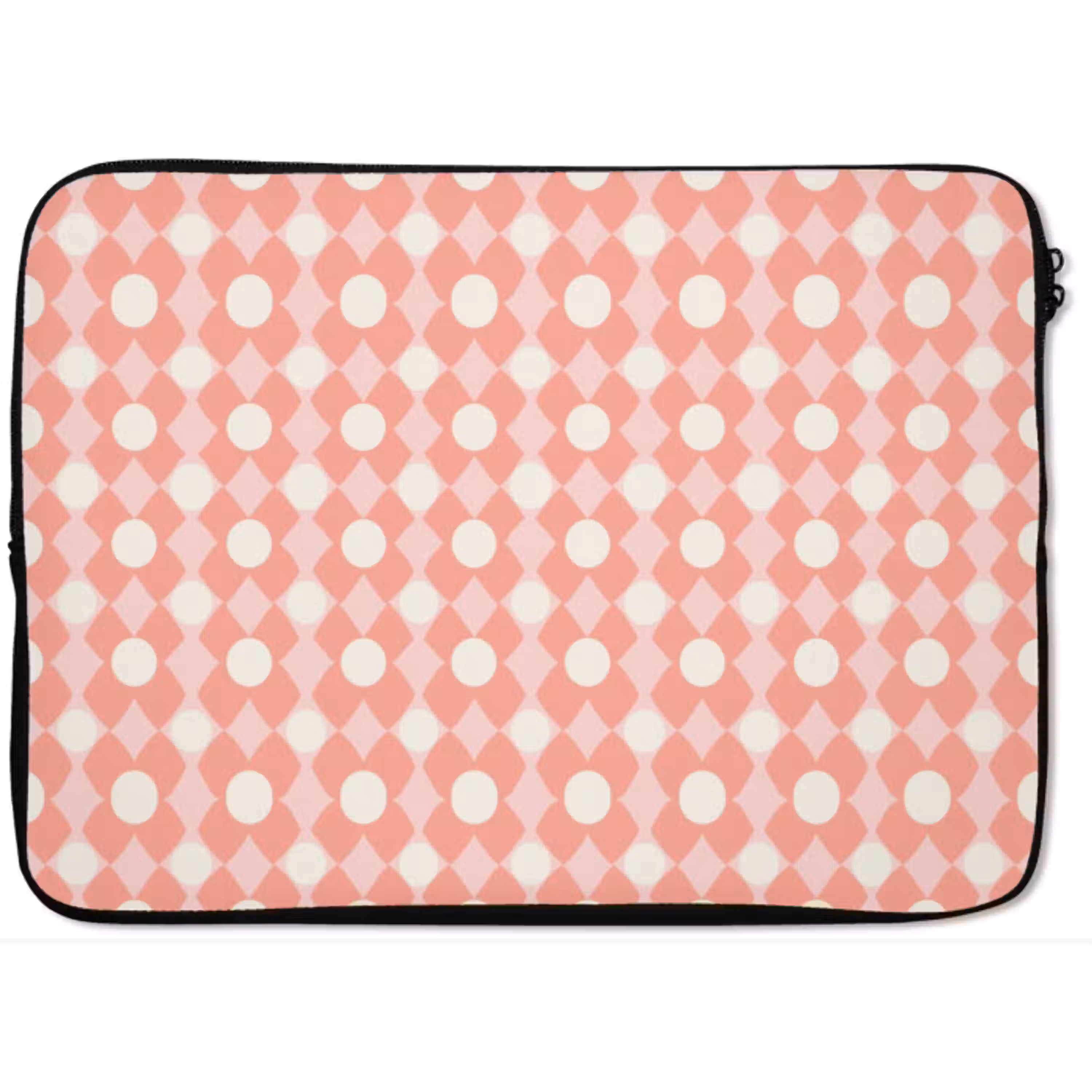 Koraal - Retro - Geometrisch - Patroon laptophoes neopreen klein 279 -zkaufland3dotto
