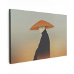 Minimalistisch - Silhouet - Oranje canvas 2cm klein -z3d