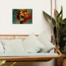 Vrouw - Sinaasappel - Bessen - Oranje tuinposter los doek klein -sfeer7