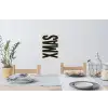 Kerst - Christmas - Japandi - Beige Muursticker klein -eettafel