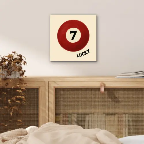Cirkel - Zeven - Lucky - Rood aluminium wit klein -sfeer3