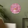 Badeend -Strik - Roze Akoestische PET Vilt - Rond klein -sfeer2