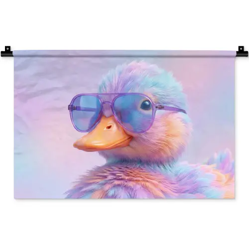 Eend - bril - Pastel Wandkleed katoen klein -zz3d