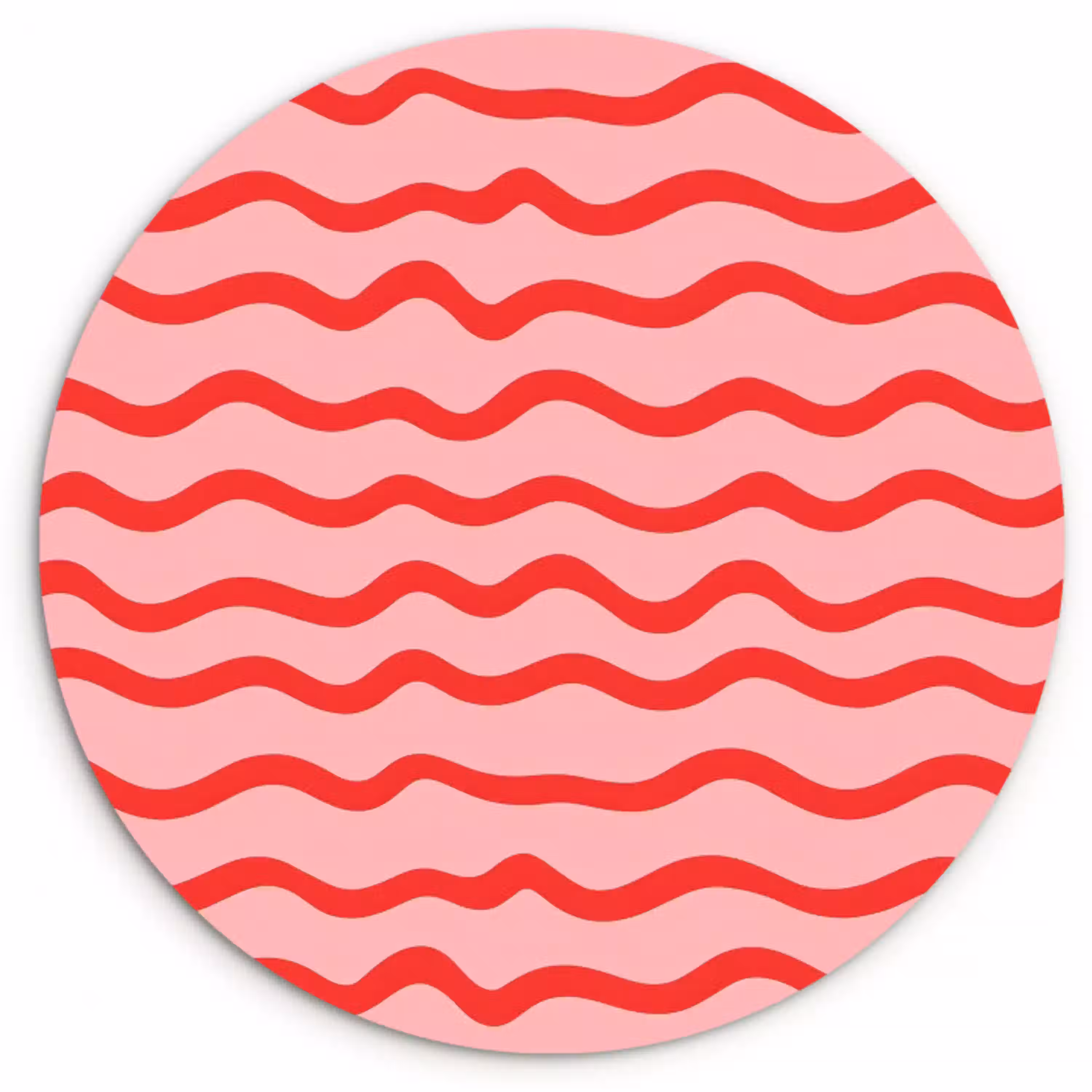 Speels - Patroon - Rood Wandcirkel kunststof plaat 5mm dik klein 188 -3d