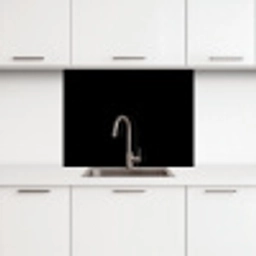 Zwart - Effen kleur keuken achterwand 2 middel 865 -3d