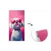Pink - Hond - Bubbel fotobehang vinyl groot -3d