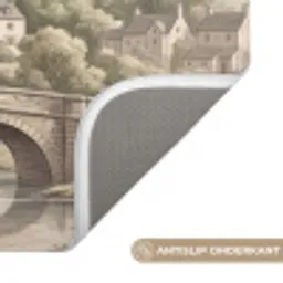 Dorp - Brug - Uitzicht - Groen Badmat klein -USP_AntislipNL