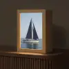 Zeilboot - Zee - Blauw Light Box met kabel (Tafellamp) klein -z3d_website