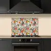 Tropisch - Zomer - Vlinder - Bloemen keuken achterwand spatscherm klein 900 -sfeer1