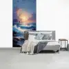 Golven - Zee - Kleurrijk - Rotsen fotobehang vinyl groot -slaapkamer