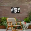 Bloemen - Wit - Abstract Tuinposter op houten frame 2 cm dik klein -sfeer3