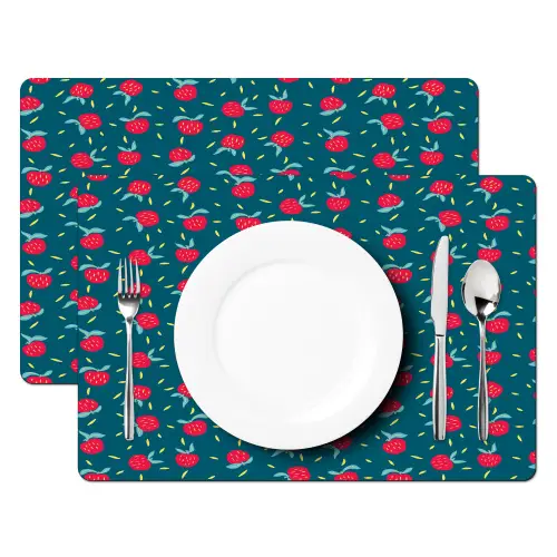 Blauwgroen - Appels - Vruchten Placemat vinyl groot 368 -zzsfeer2_Kitchenyeah-website