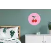 Kersen - Roze - Illustratie Wandcirkel aluminium klein -slaapkamer