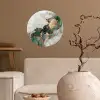 Marmer - Goud - Groen - Luxe Wandcirkel behangsticker klein -sfeer1