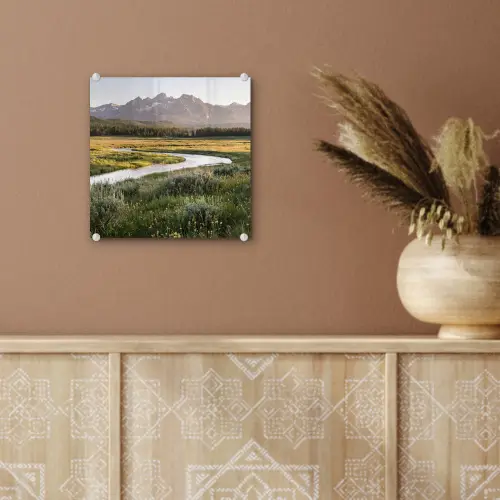 Berglandschap - Rivier - Bos plexiglas 5mm klein -sfeer5